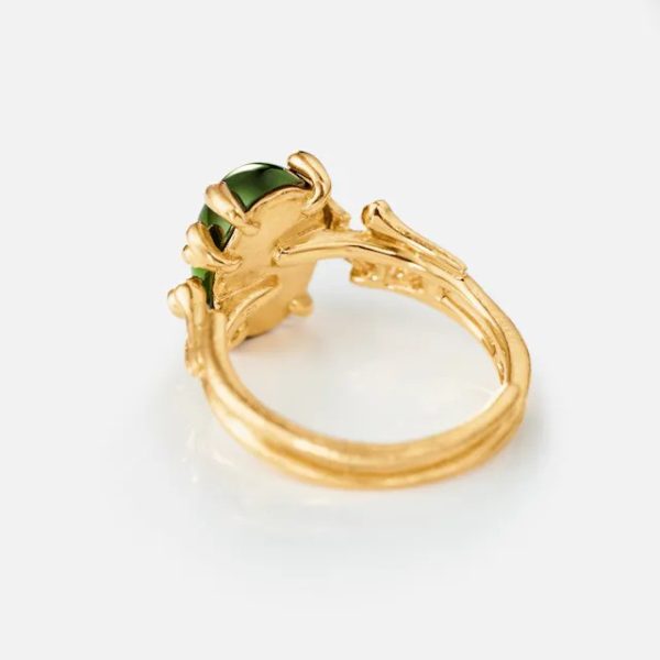 BoHo ring liten m/ grønn Turmalin - Bilde 4