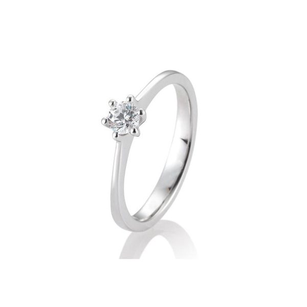 Hvitt gull enstens ring 0,05-0,30 ct W Si