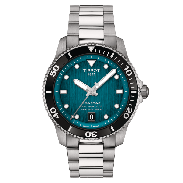 Tissot Seastar 1000 Powermatic 80 40mm - Blågrønn