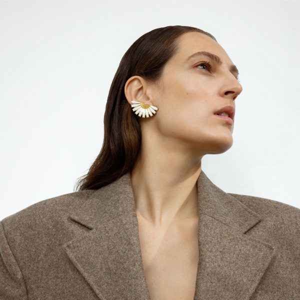 Daisy ørepynt Halv margeritt - Bilde 2