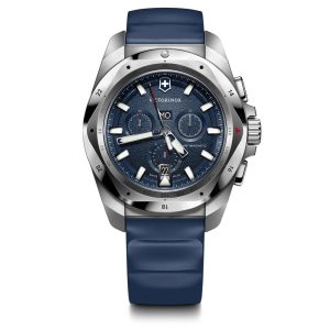 V241984 Inox Chronograph blå m/ gummi