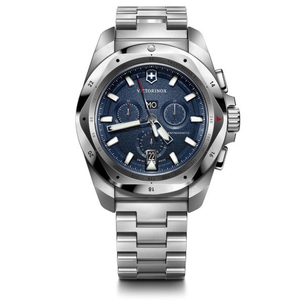 V241985 Inox Chronograph blå m/ lenke