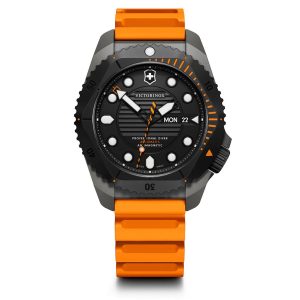 Dive Pro Automatic Titan Svart- Orange rem