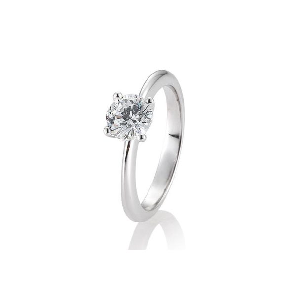 Hvitt gull enstensring 4 klør 0,80-1,50ct Lab Grown