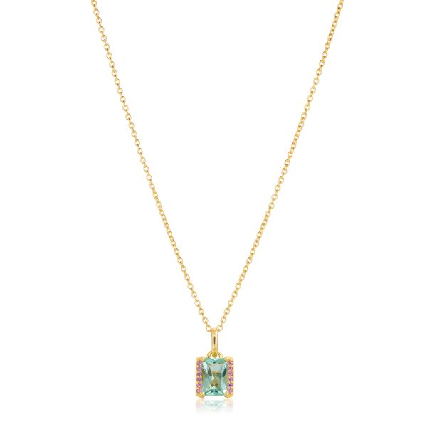 ROCCANOVA Necklace Gold plated Turquoise/pink