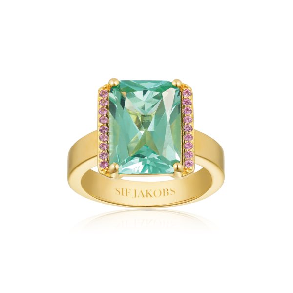 ROCCANOVA Ring Gold plated Turquoise/pink