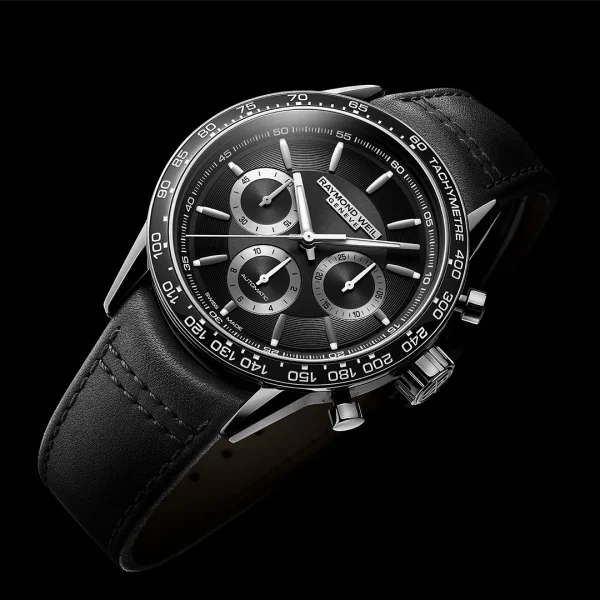 Freelancer Automatic Chronograph , 43.5mm , rem, Svart - Bilde 5