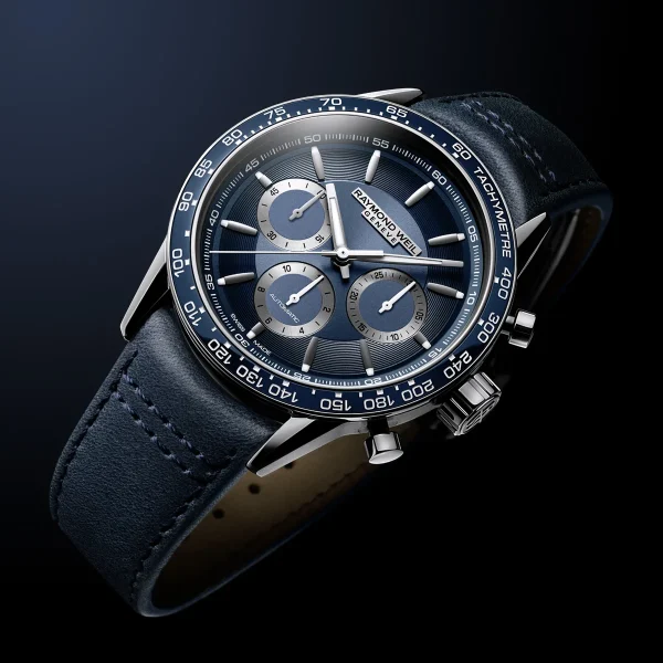 Freelancer Automatic Chronograph , 43.5mm , rem, blå - Bilde 3