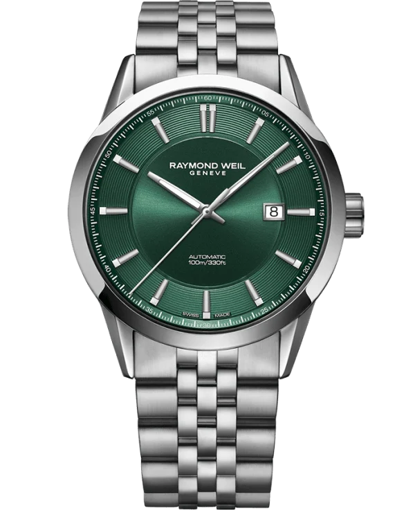 Raymond Weil Freelancer Stål 42mm Grønn skive