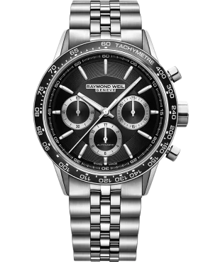 Freelancer Automatic Chronograph  Stål m/ lenke, 43.5mm , Svart