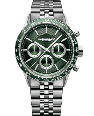 Freelancer Automatic Chronograph stål med lenke, 43.5mm grønn