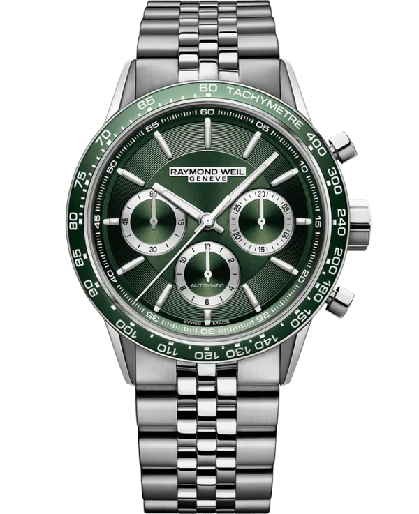Freelancer Automatic Chronograph stål med lenke, 43.5mm grønn
