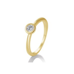 Gult gull enstensring Sariefatning 0,10ct-0,30ct