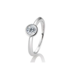 Hvitt gull enstensring Sariefatning 0,40-0,60ct