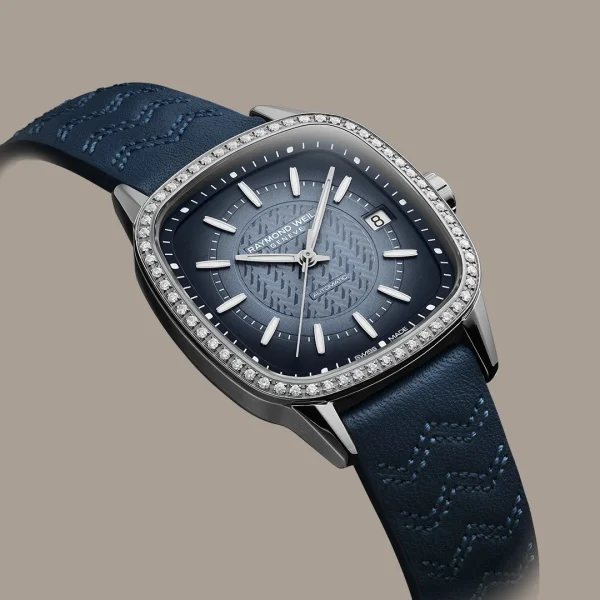 Raymond Weil Freelancer square - Blå m/ dia rem - Bilde 2
