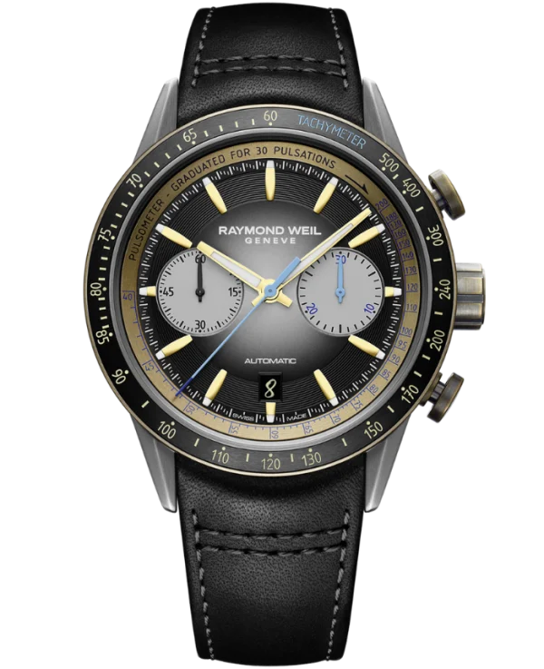 Freelancer Automatic Chronograph  Titan m/ skinnrem, 43.5mm
