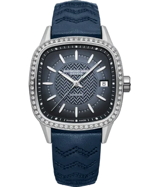 Raymond Weil Freelancer square - Blå m/ dia rem