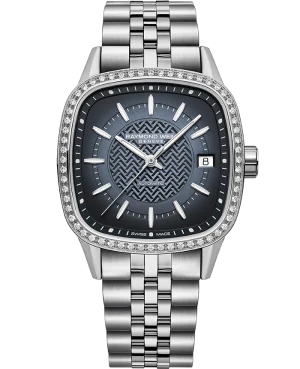 Raymond Weil Freelancer square - Blå m/ dia lenke