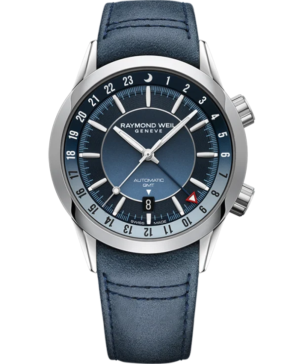 Freelancer GMT Blå m/ blå lær rem, 41mm