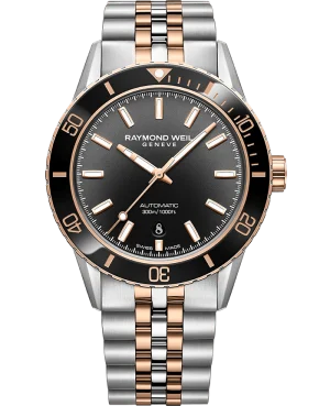 Raymond Weil Freelancer Diver Bicolour svart skive