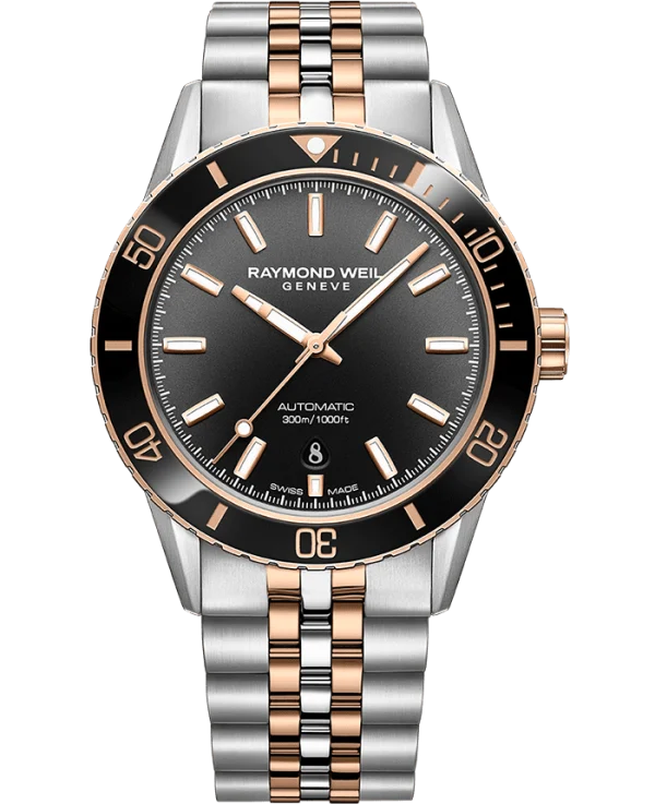 Raymond Weil Freelancer Diver Bicolour svart skive