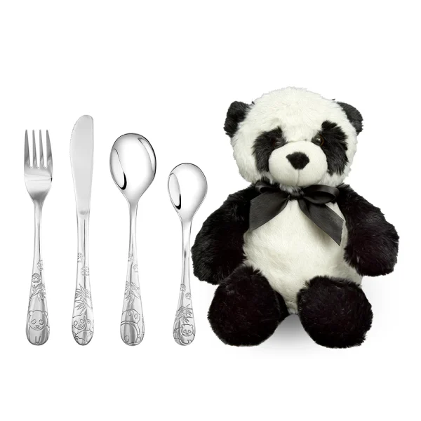 Panda Bestikksett 4 deler m/ bamse