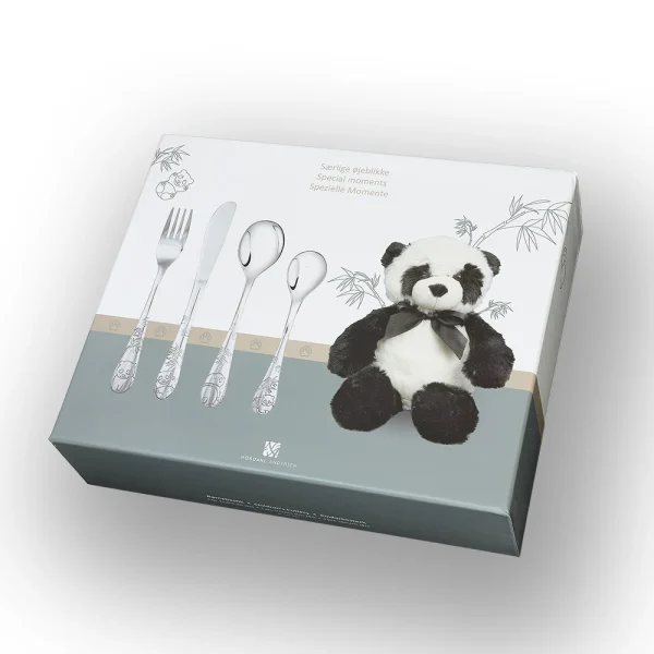 Panda Bestikksett 4 deler m/ bamse - Bilde 4