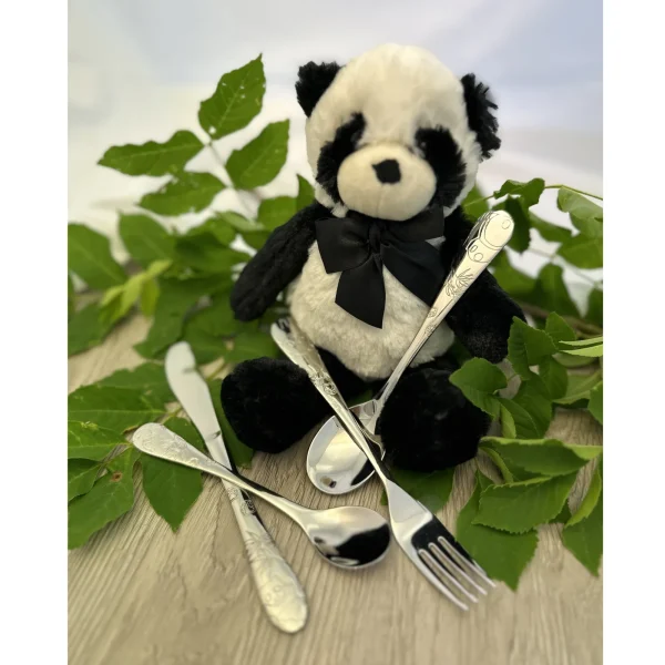Panda Bestikksett 4 deler m/ bamse - Bilde 5