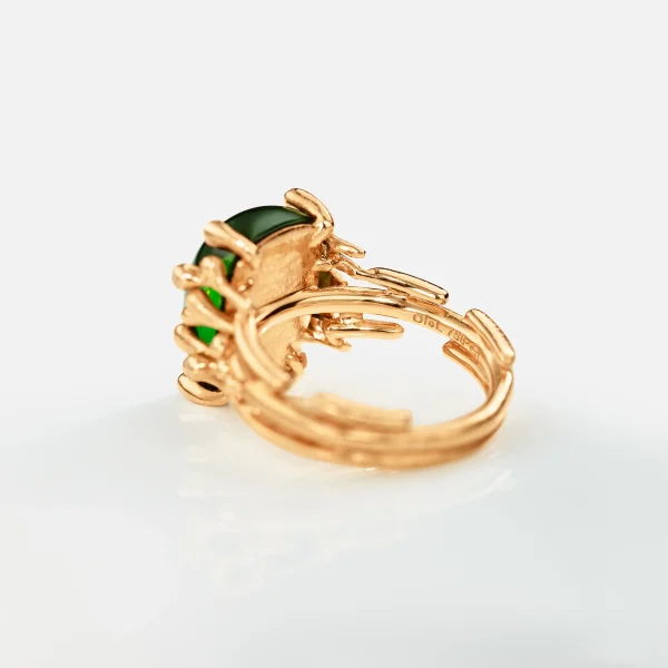 BoHo ring medium m/ grønn Turmalin - Bilde 4