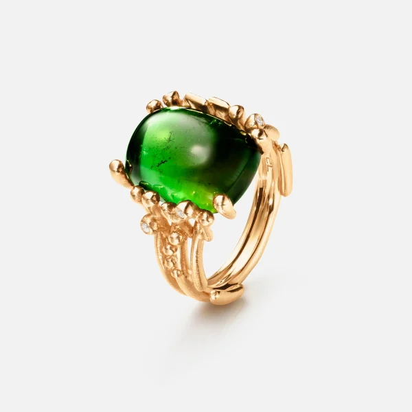 BoHo ring medium m/ grønn Turmalin - Bilde 2