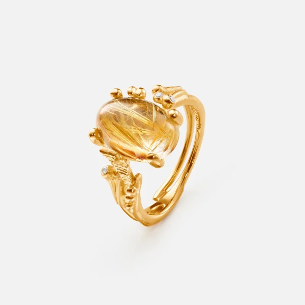 BoHo ring liten m/ Rutil Quartz - Bilde 2
