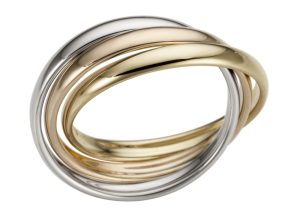 3 farget gull ring