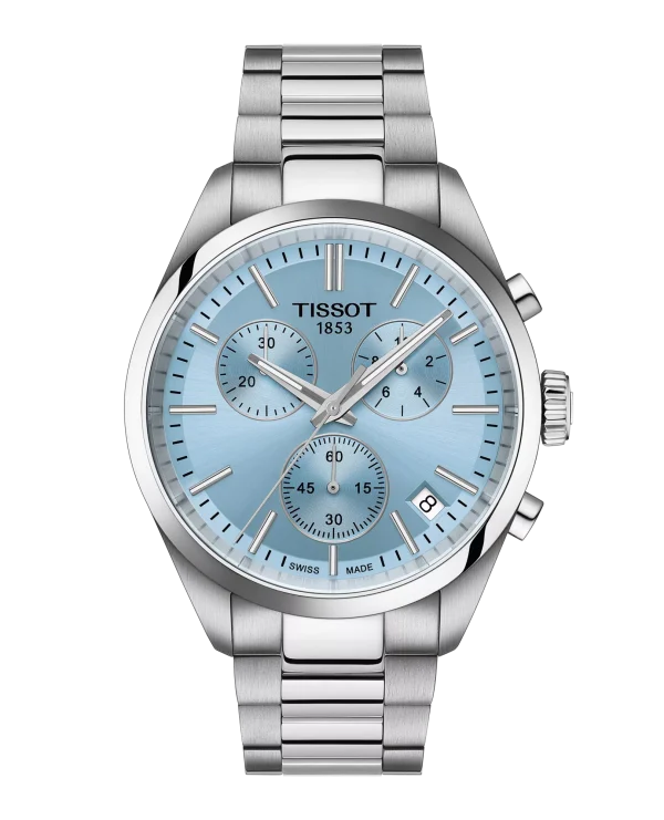 PR100 Chronograph Stål "Ice Blue" urskive 40mm