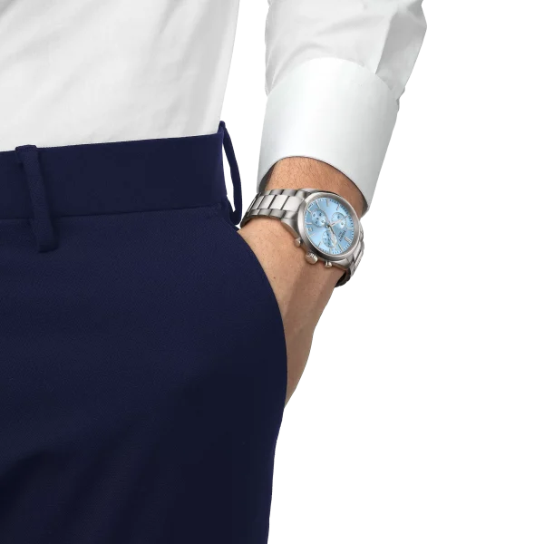 PR100 Chronograph Stål "Ice Blue" urskive 40mm - Bilde 5