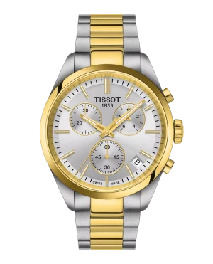 PR100 Chronograph Bicolour sølv urskive  40mm
