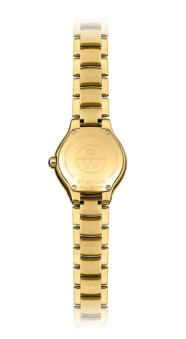 Noemia Ladies Quartz PVD gullfarget m/ Perlemor skive og diamantbezel 24mm - Bilde 3