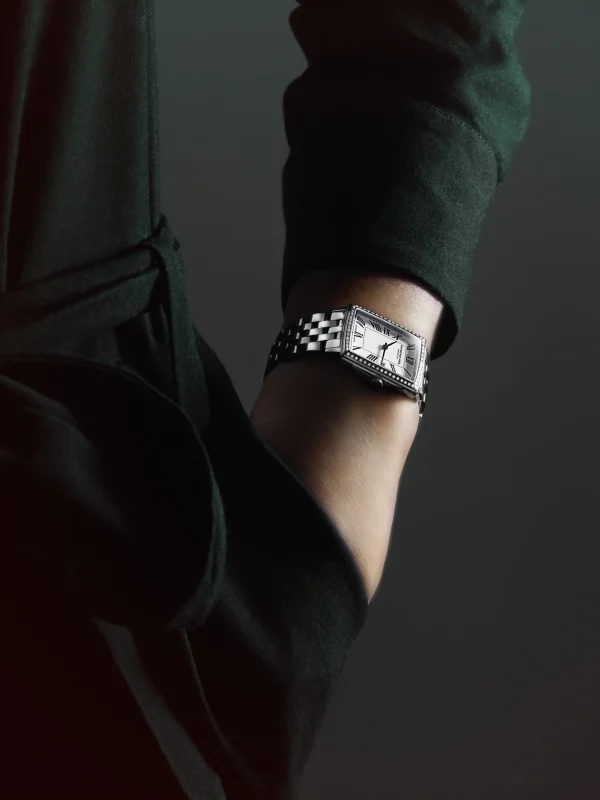 Toccata Dame Rectangular  Stål, hvit urskive, diamantbezel - Bilde 4