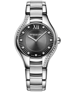 Noemia Ladies Quartz Stål Grå urskive m/ diamanter 32mm