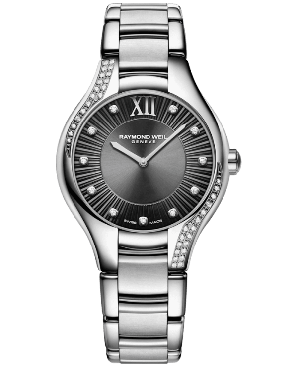 Noemia Ladies Quartz Stål Grå urskive m/ diamanter 32mm