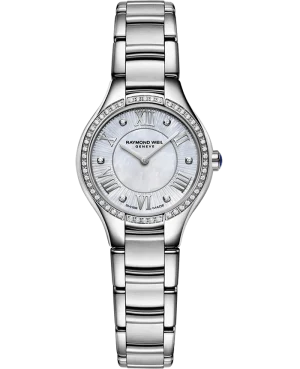 Noemia Ladies Quartz Stål Perlemor skive og diamantbezel  24mm