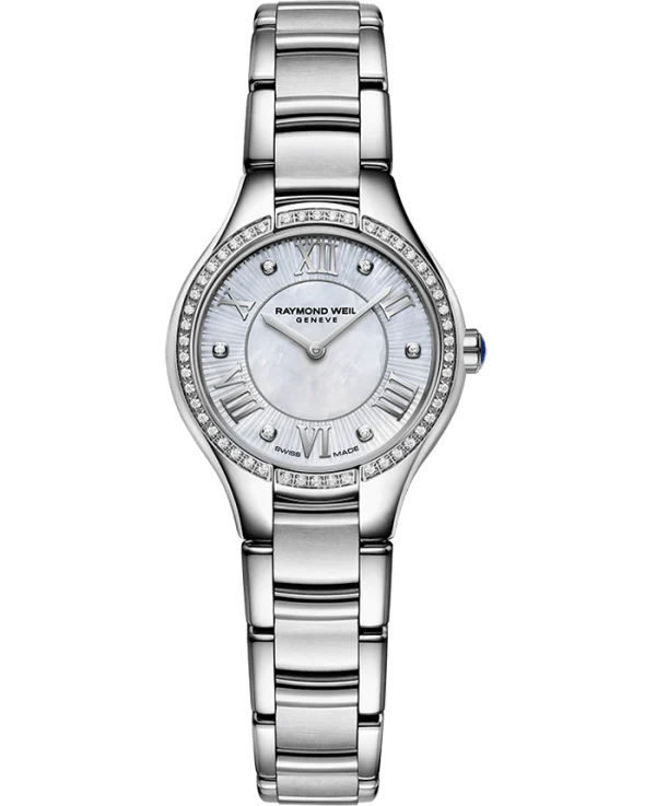 Noemia Ladies Quartz Stål Perlemor skive og diamantbezel  24mm