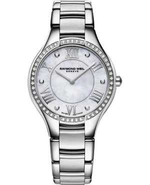 Noemia Ladies Quartz Stål Perlemor urskive m/ diamantbezel 32mm