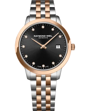 Toccata Dame  Bicolour Rose´ 34mm svart urskive