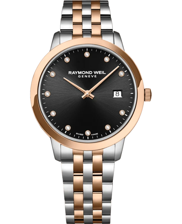 Toccata Dame  Bicolour Rose´ 34mm svart urskive