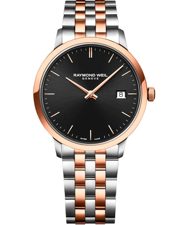 Toccata 39mm Two Tone Rose´PVD svart urskive m/ lenke