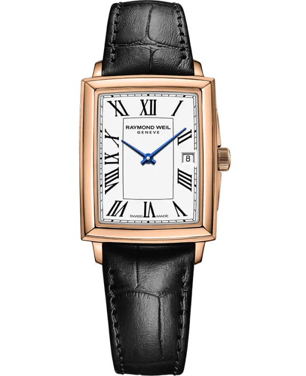 Toccata Dame Rectangular  Rose ´PVD m/ Hvit urskive