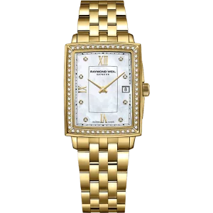 Toccata Dame Rectangular  PVD Perlemor urskive og diamantbezel