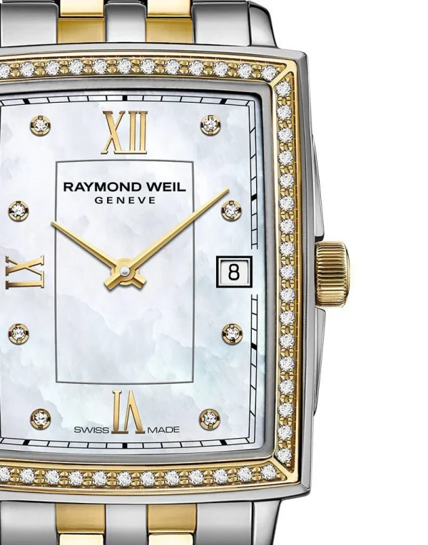 Toccata Dame Rectangular Two Tone PVD- Stål m/ perlemor urskive og diamantbezel - Bilde 4