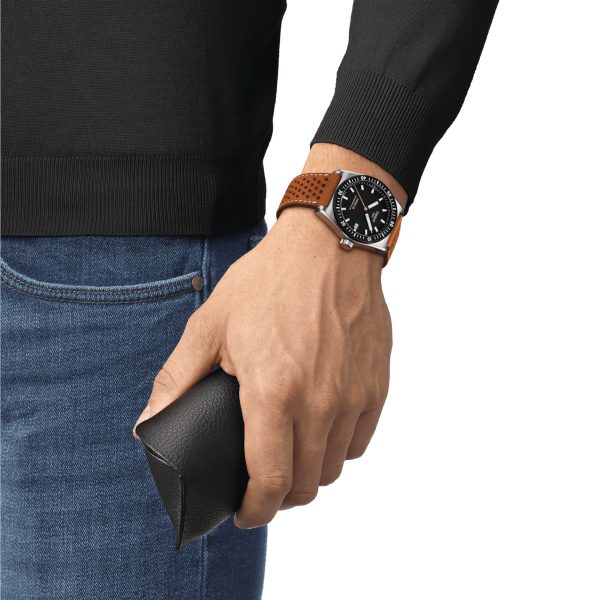 Tissot PR516 Powermatic 80 Svart skive skinnrem 38mm - Bilde 5