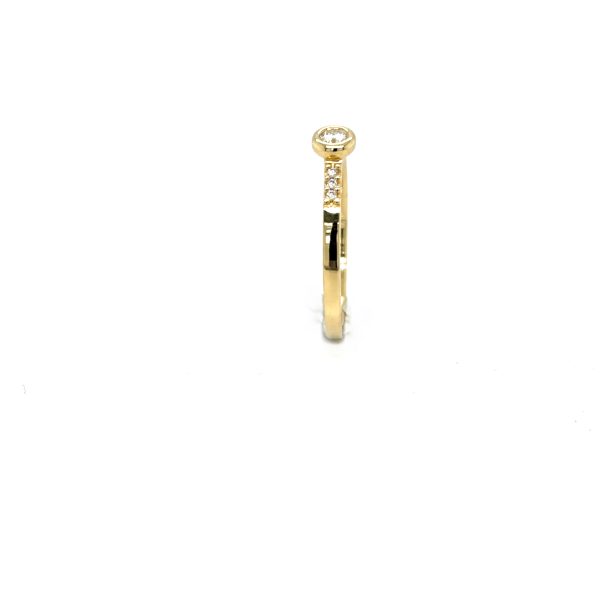 Gult Gull enstensring m/ sidestener totalt 0,10ct WSi - Bilde 2